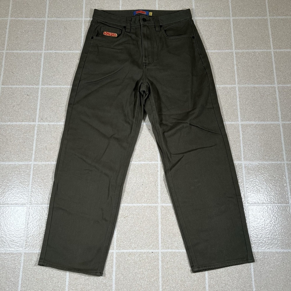 NWT Empyre Loose SK8 Jean Pants Sz 30 Olive Green Relax Loose Fit Skater Baggy